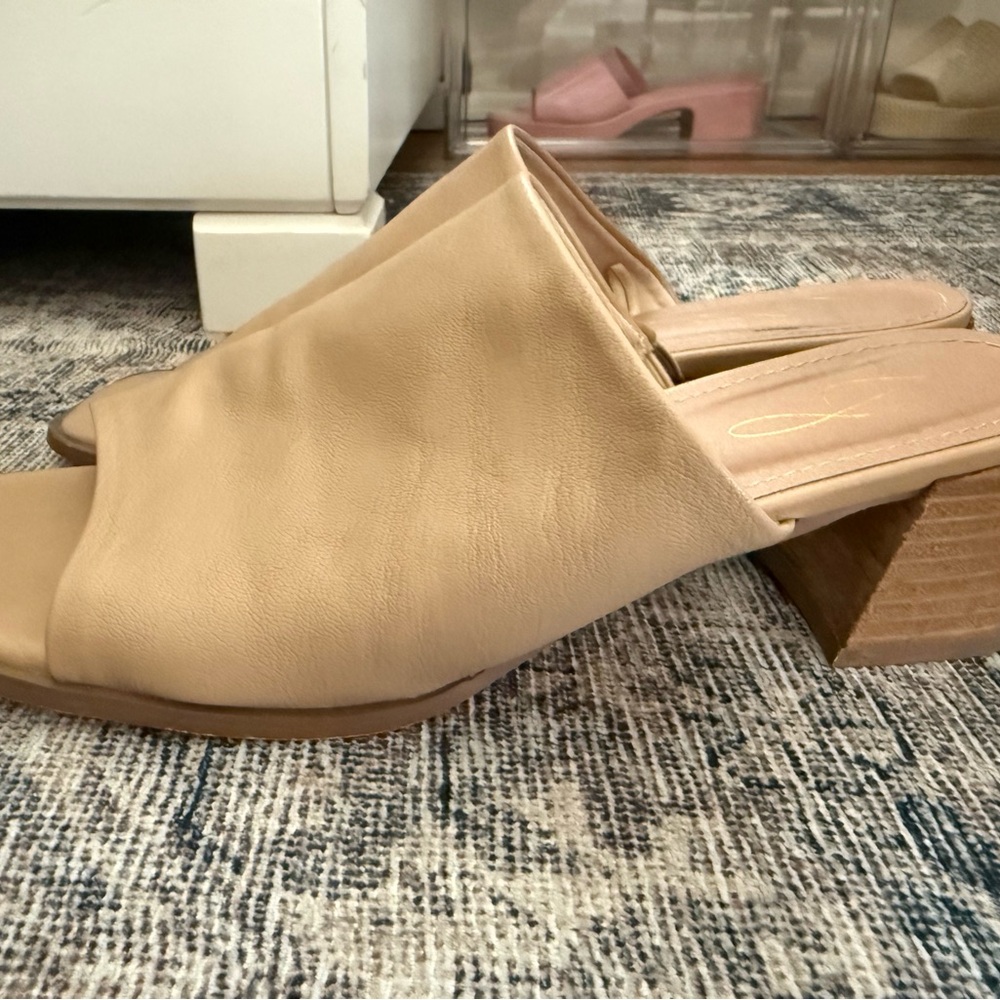Joie Beige Leather Mules - Picture 3 of 5